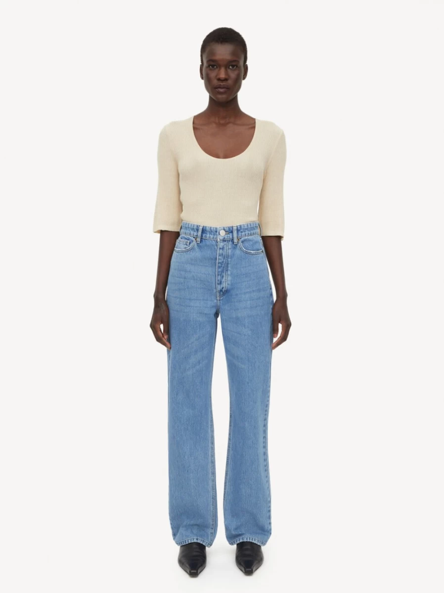 By Malene Birger Women's Organic Cotton Jeans in Denim Blue - Miliumlo Sustainable Denim