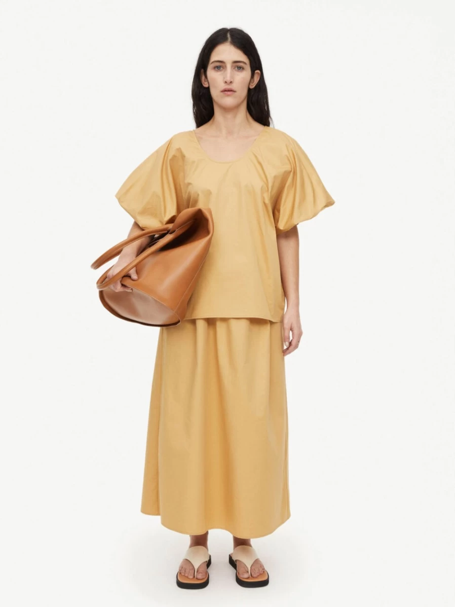 By Malene Birger Women's Light Camel Organic Cotton Blouse - Piamontia Style