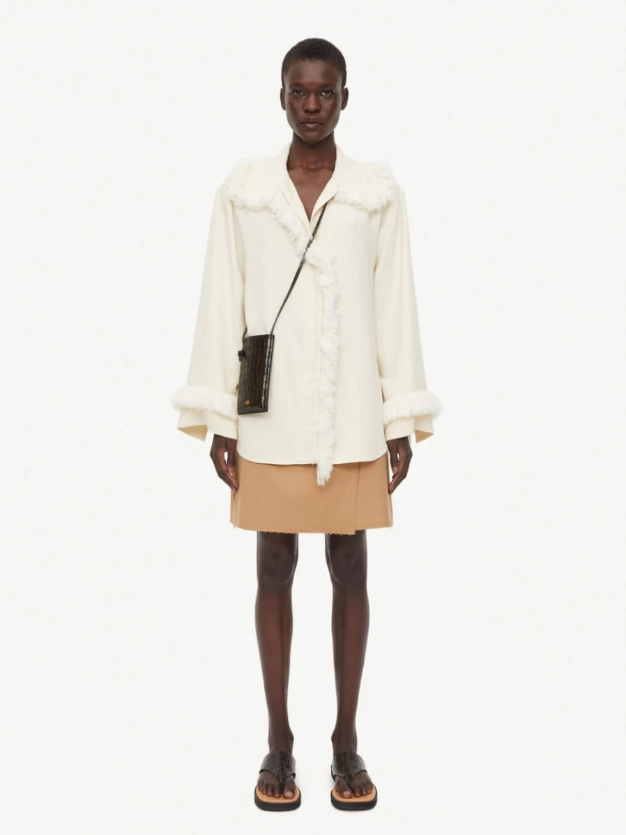 By Malene Birger Women's Esmaa Skirt in Light Camel - Elegant High-Waist A-Line Skirt
