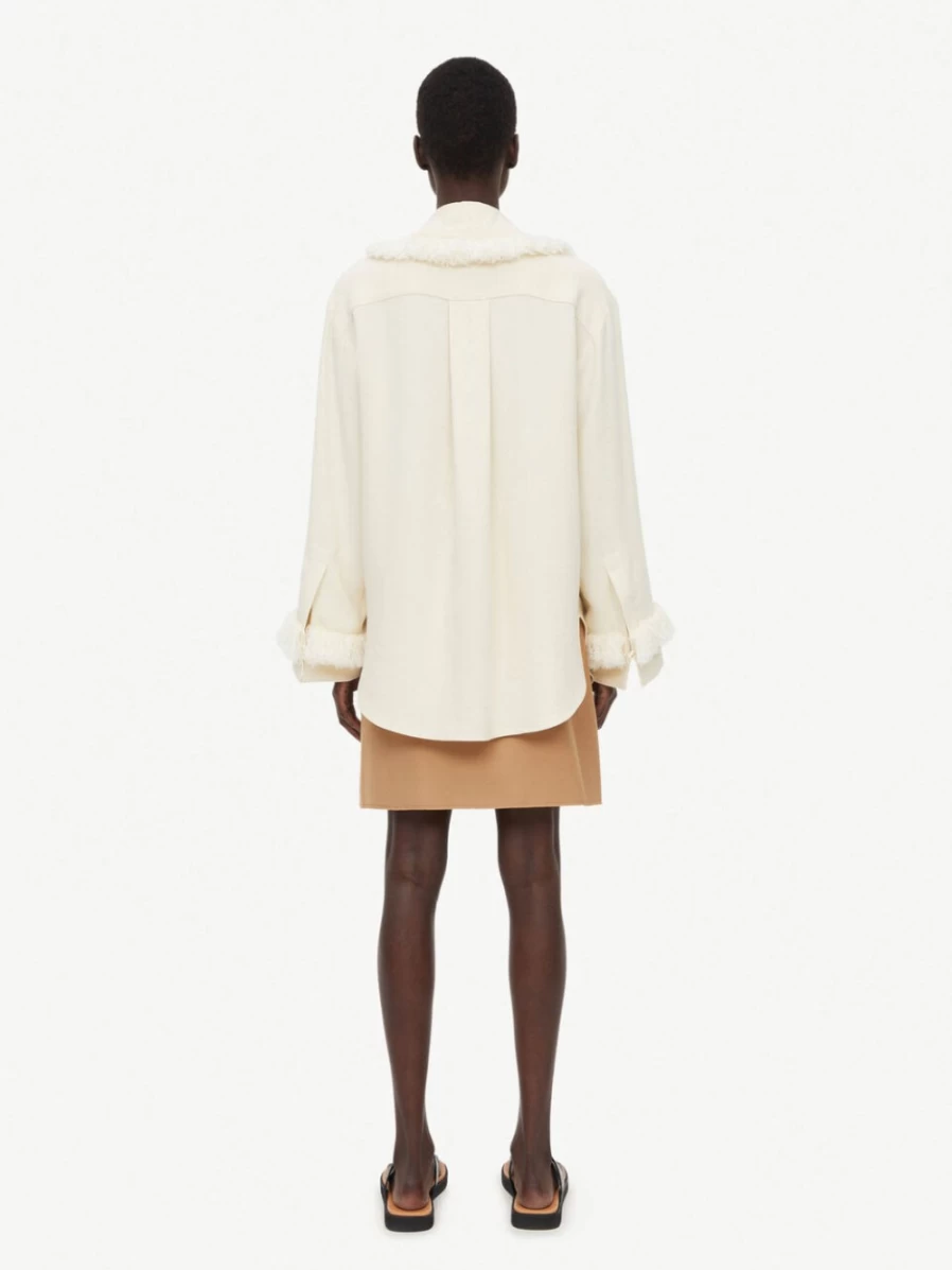 By Malene Birger Women's Esmaa Skirt in Light Camel - Elegant High-Waist A-Line Skirt