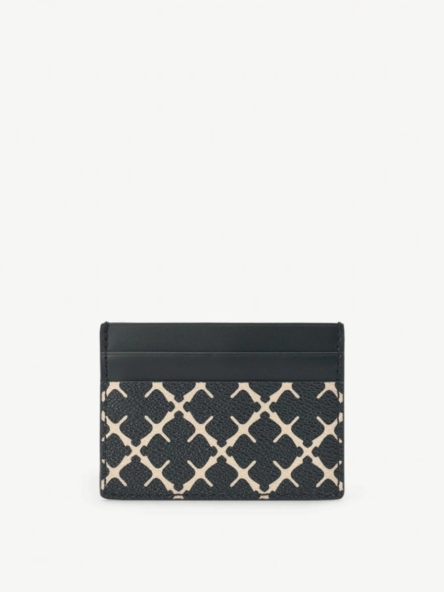 By Malene Birger Elia Black Printed Leather Cardholder for Women