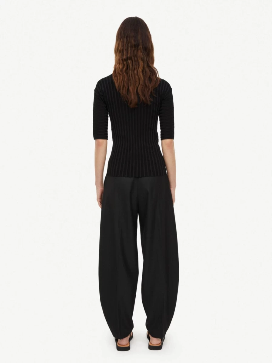 By Malene Birger Ivena Top for Women - Black Elegant Blouse