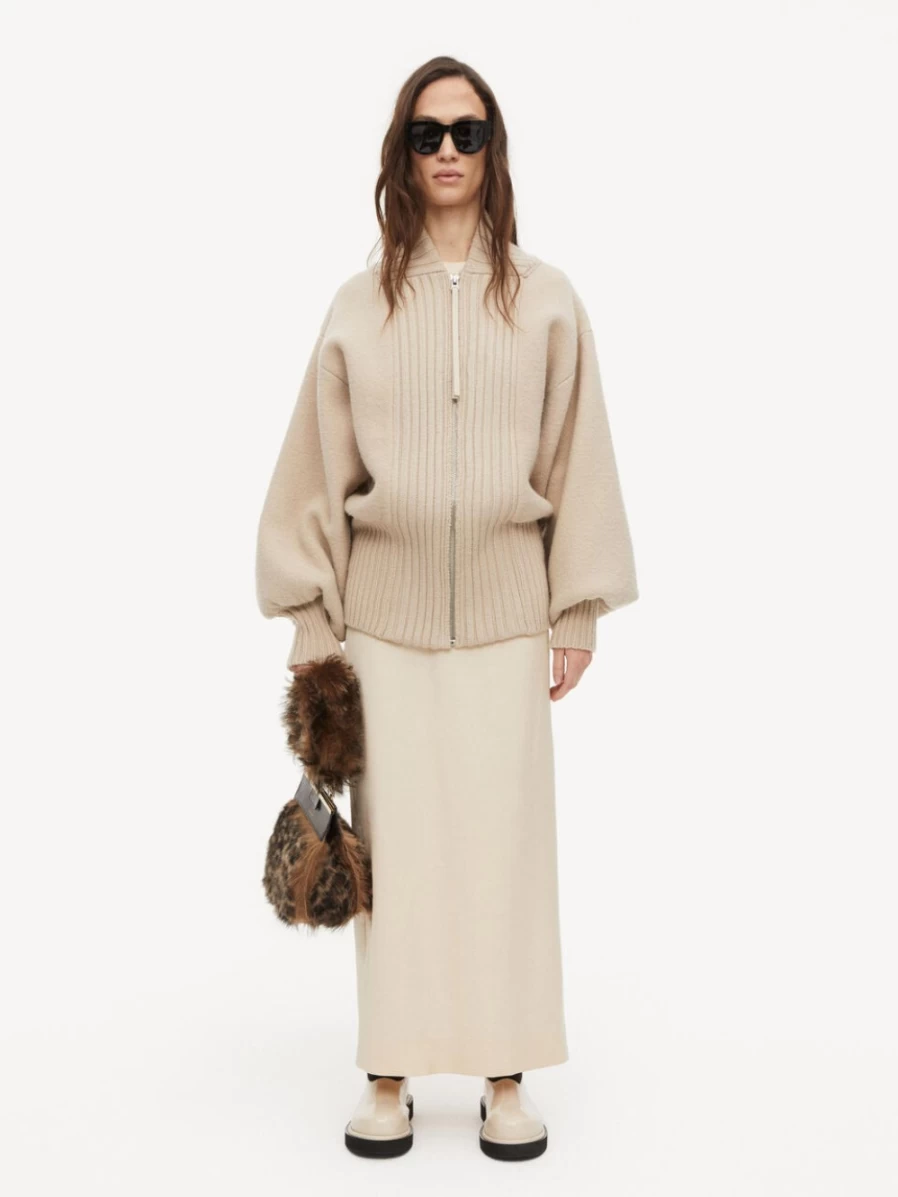 By Malene Birger Women's Wool Jacket in Fog - Bivona Coat