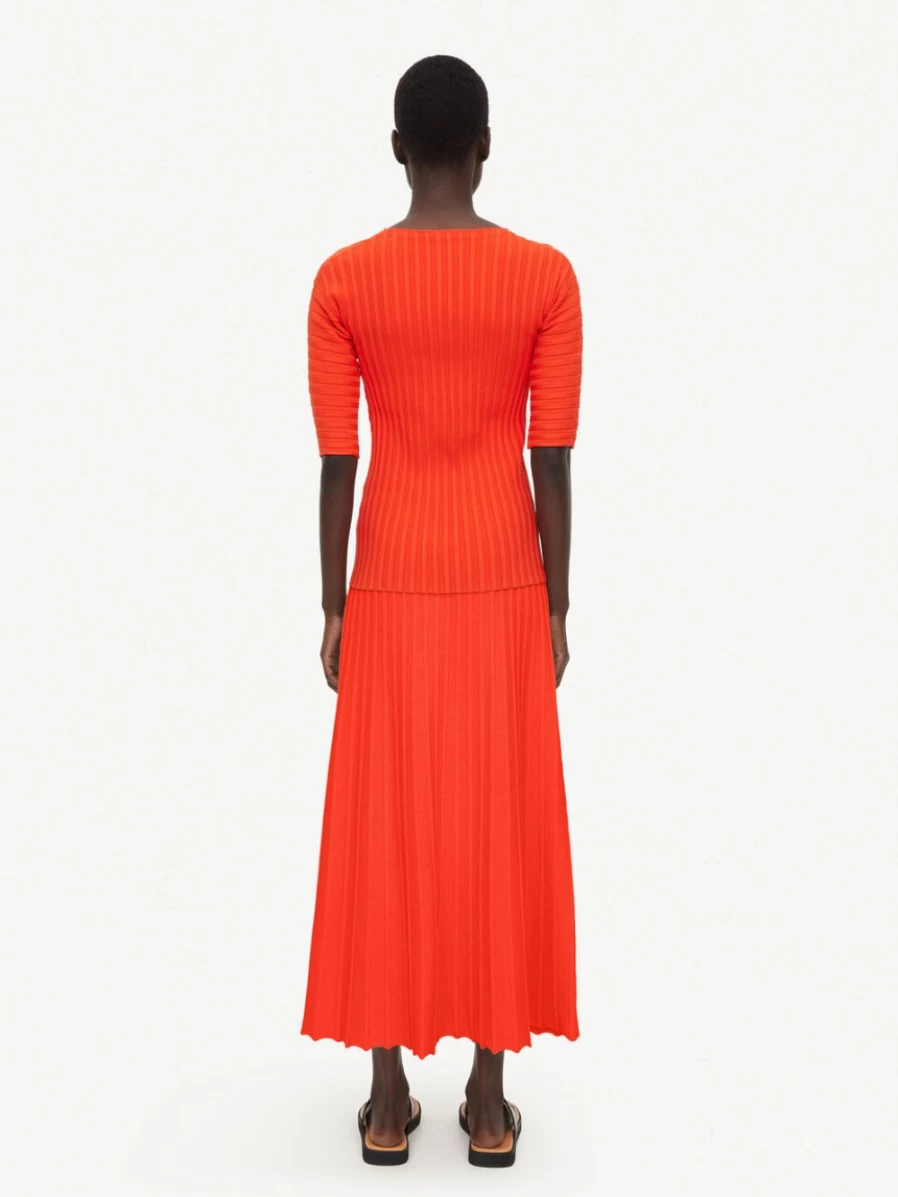 By Malene Birger Women's Idris Maxi Skirt in Orange - Elegant Long Flowy Skirt