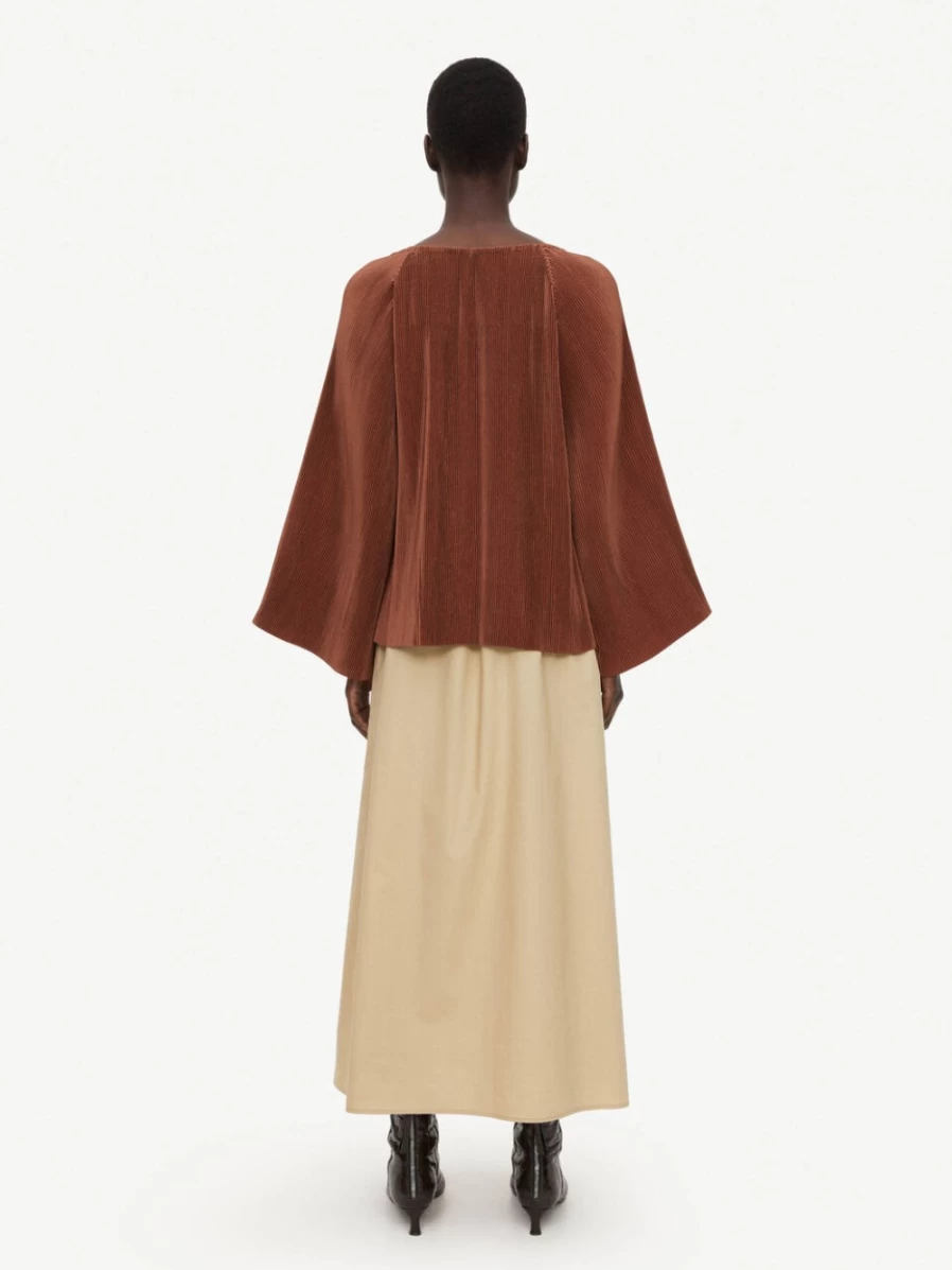 By Malene Birger Valma Blouse for Women in Dark Tan - Elegant Feminine Top