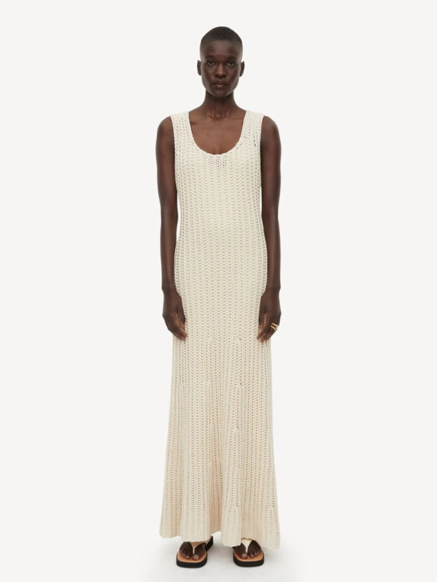 By Malene Birger Women's Lione Maxi Dress in Lt. Sand | Elegant Boho Chic Summer Beach Dress