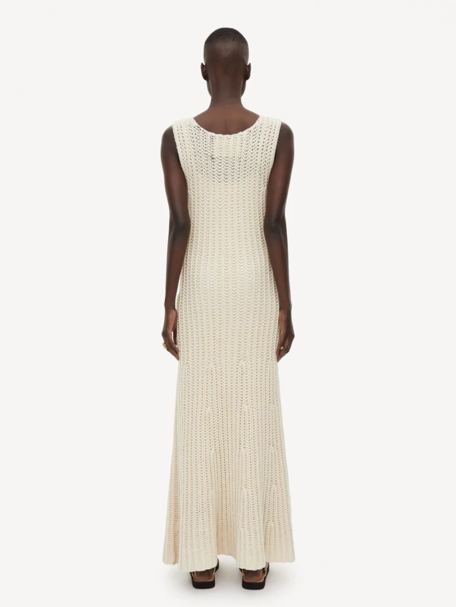 By Malene Birger Women's Lione Maxi Dress in Lt. Sand | Elegant Boho Chic Summer Beach Dress