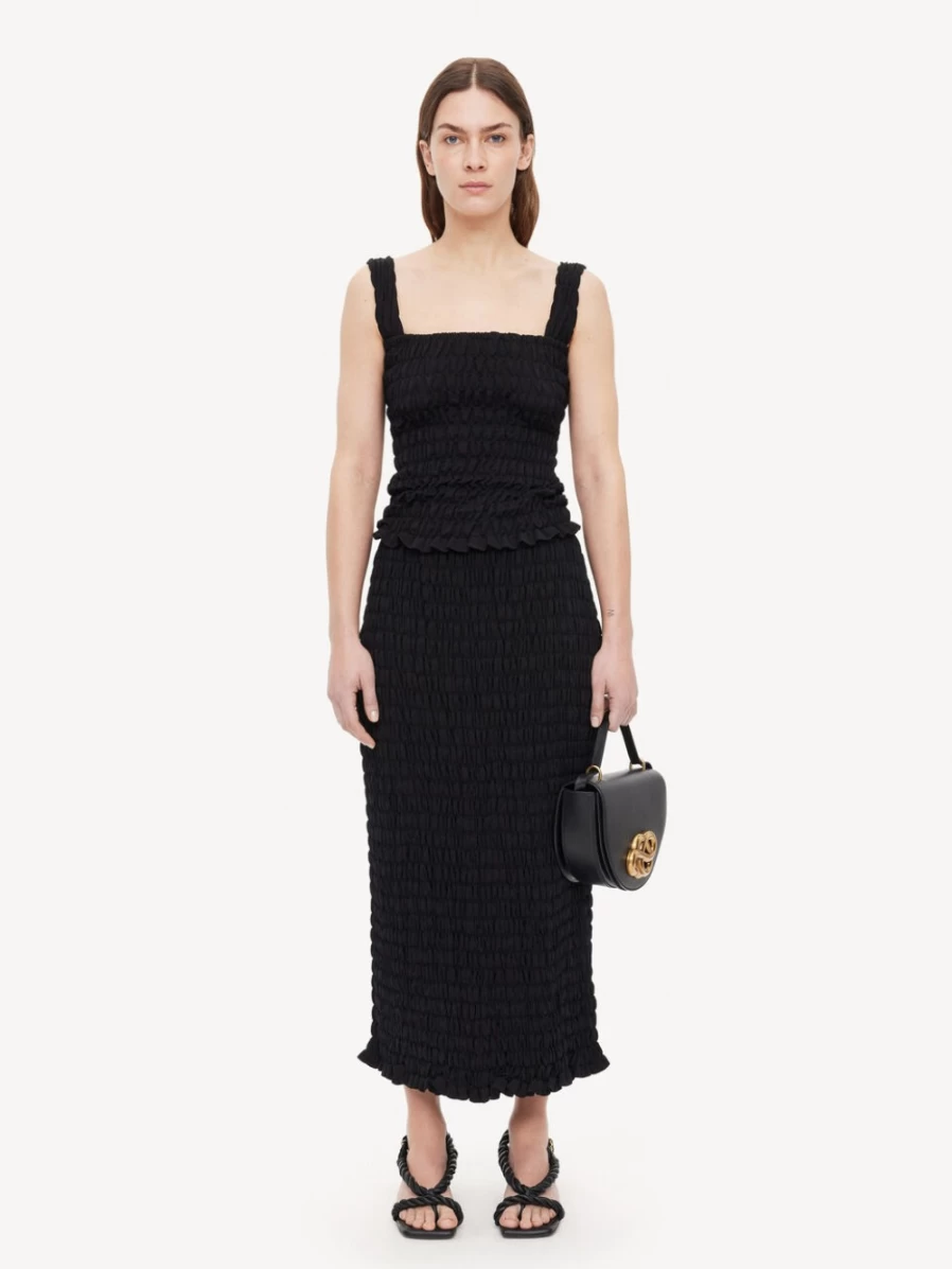 By Malene Birger Women's Elnaz Black Shirred Top