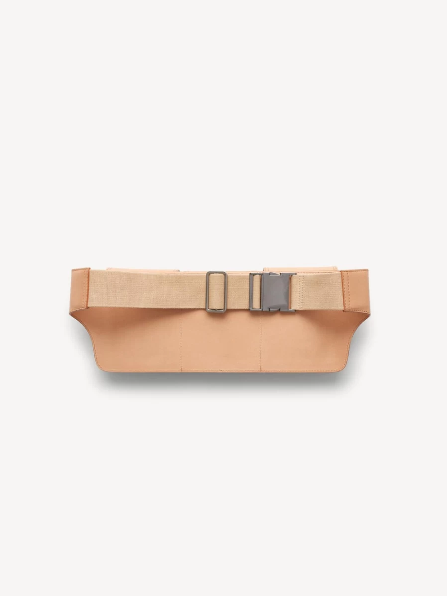 By Malene Birger Women's Tan Leather Belt Bag - Belmoa Crossbody Sling for Stylish Outfits