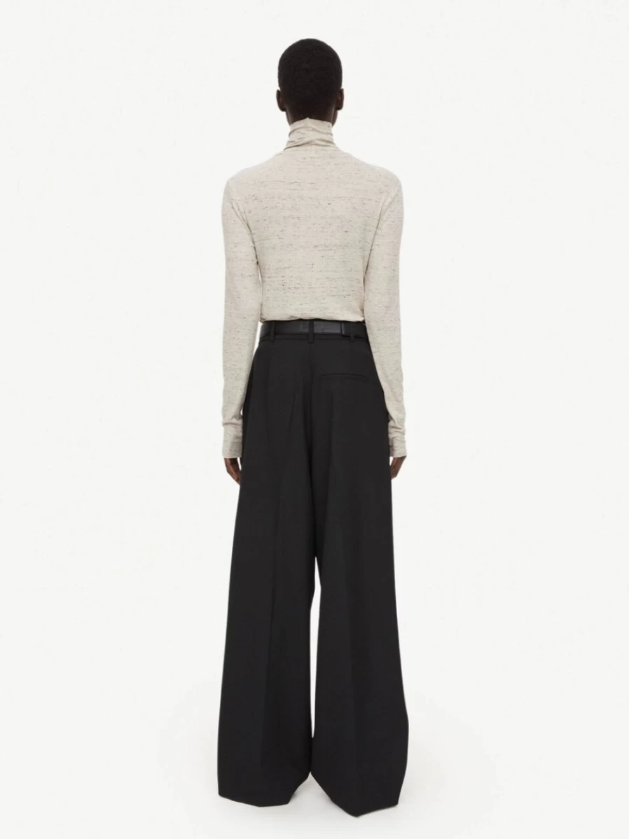 By Malene Birger Women's Nilah Speckled Turtleneck Sweater in Oyster Gray