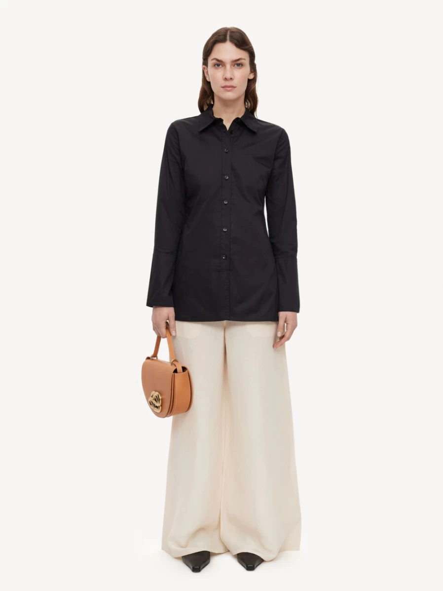 By Malene Birger Women's Black Organic Cotton Shirt - Padano Style