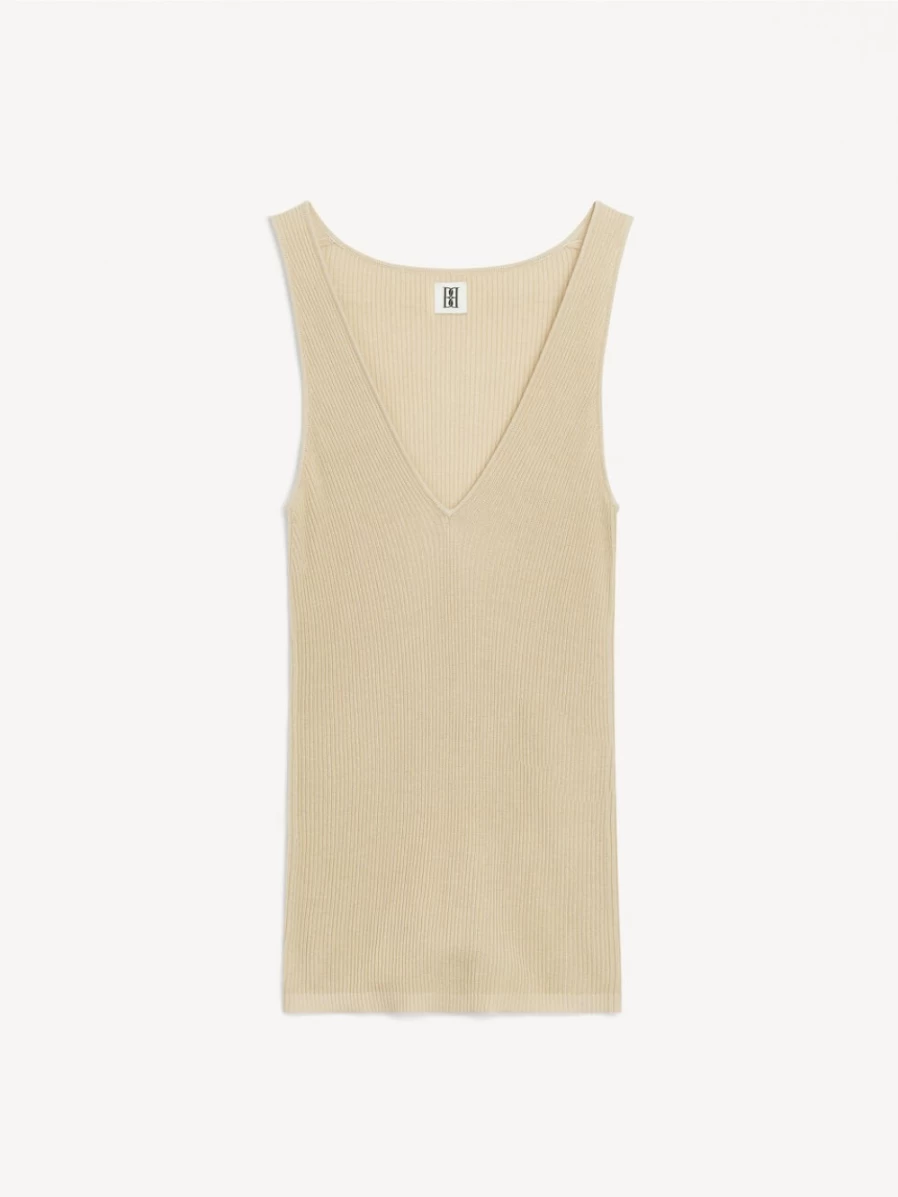 By Malene Birger Women's Rory Ribbed-Knit Top in Wood - Soft Knit Women's Blouse