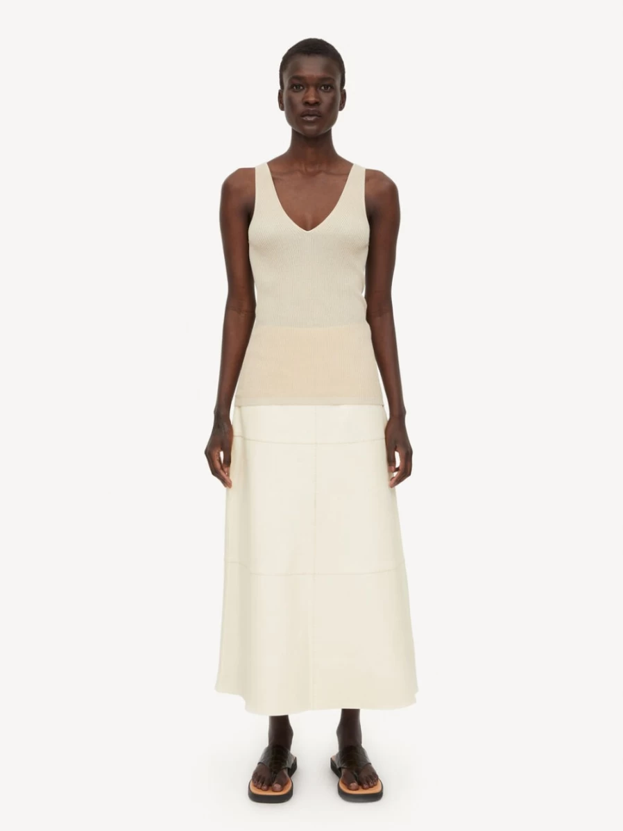 By Malene Birger Women's Rory Ribbed-Knit Top in Wood - Soft Knit Women's Blouse