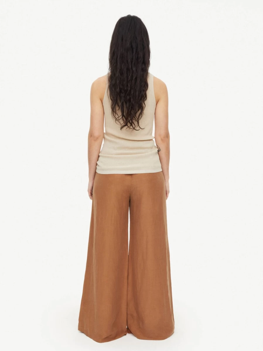 By Malene Birger Women's Campine Wide-Leg Trousers in Tobacco Brown