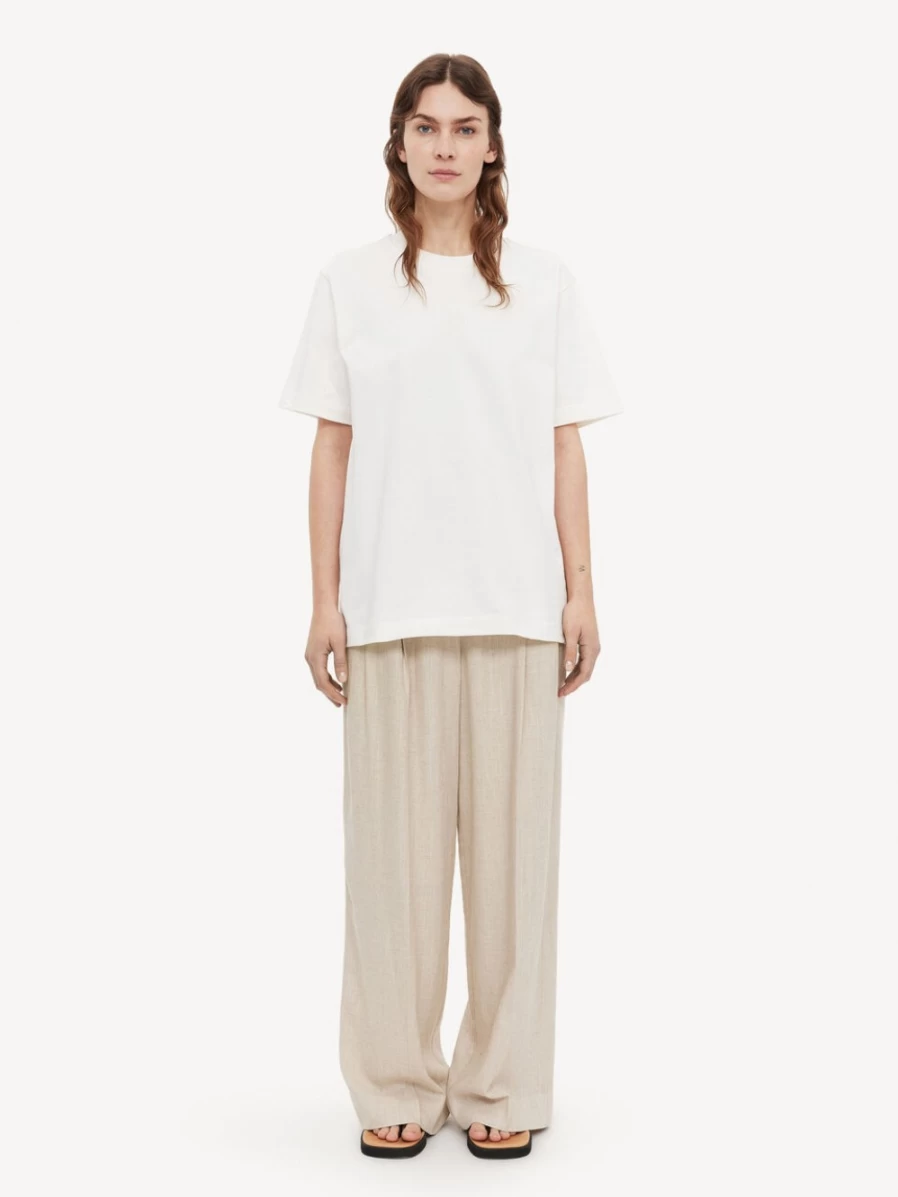 By Malene Birger Women's Soft White Cotton T-Shirt | Fayeh Collection
