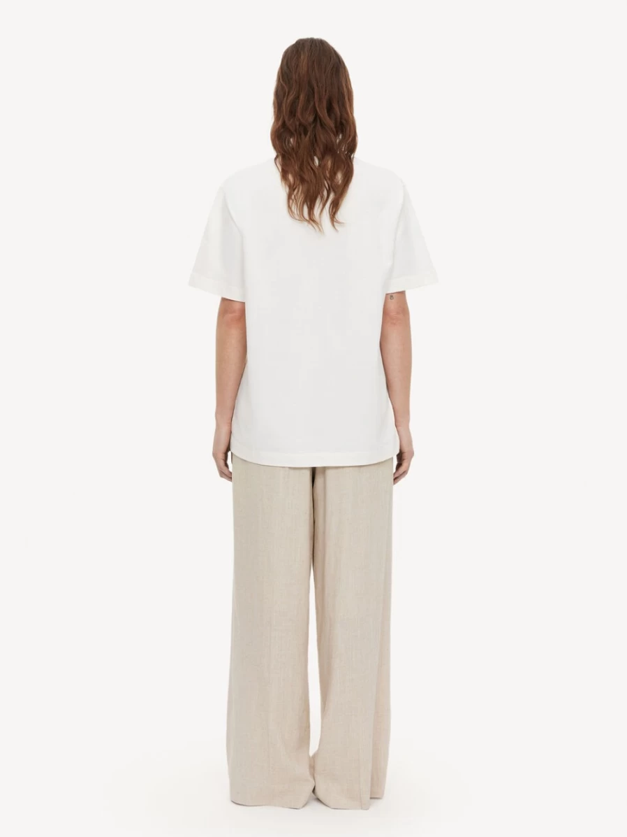 By Malene Birger Women's Soft White Cotton T-Shirt | Fayeh Collection