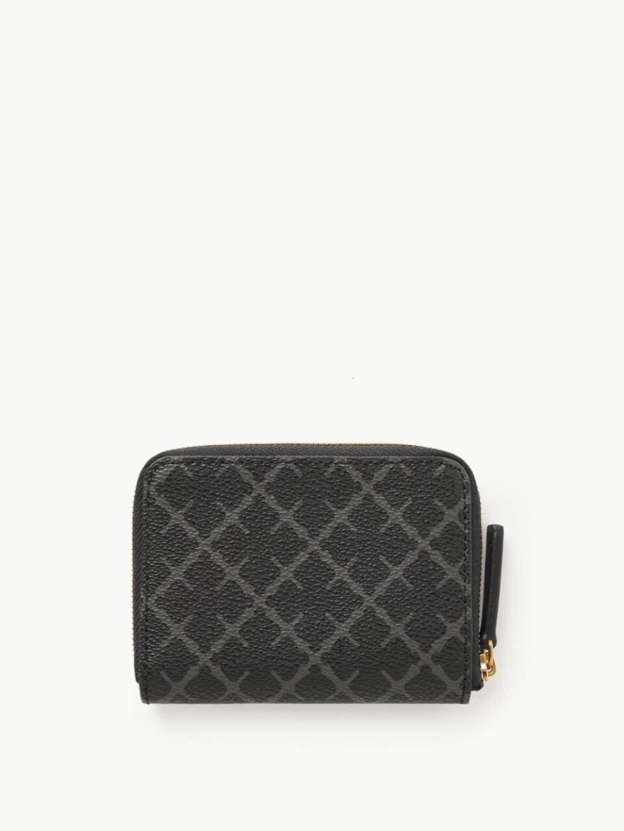 By Malene Birger Women's Elia Printed Coin Purse in Charcoal
