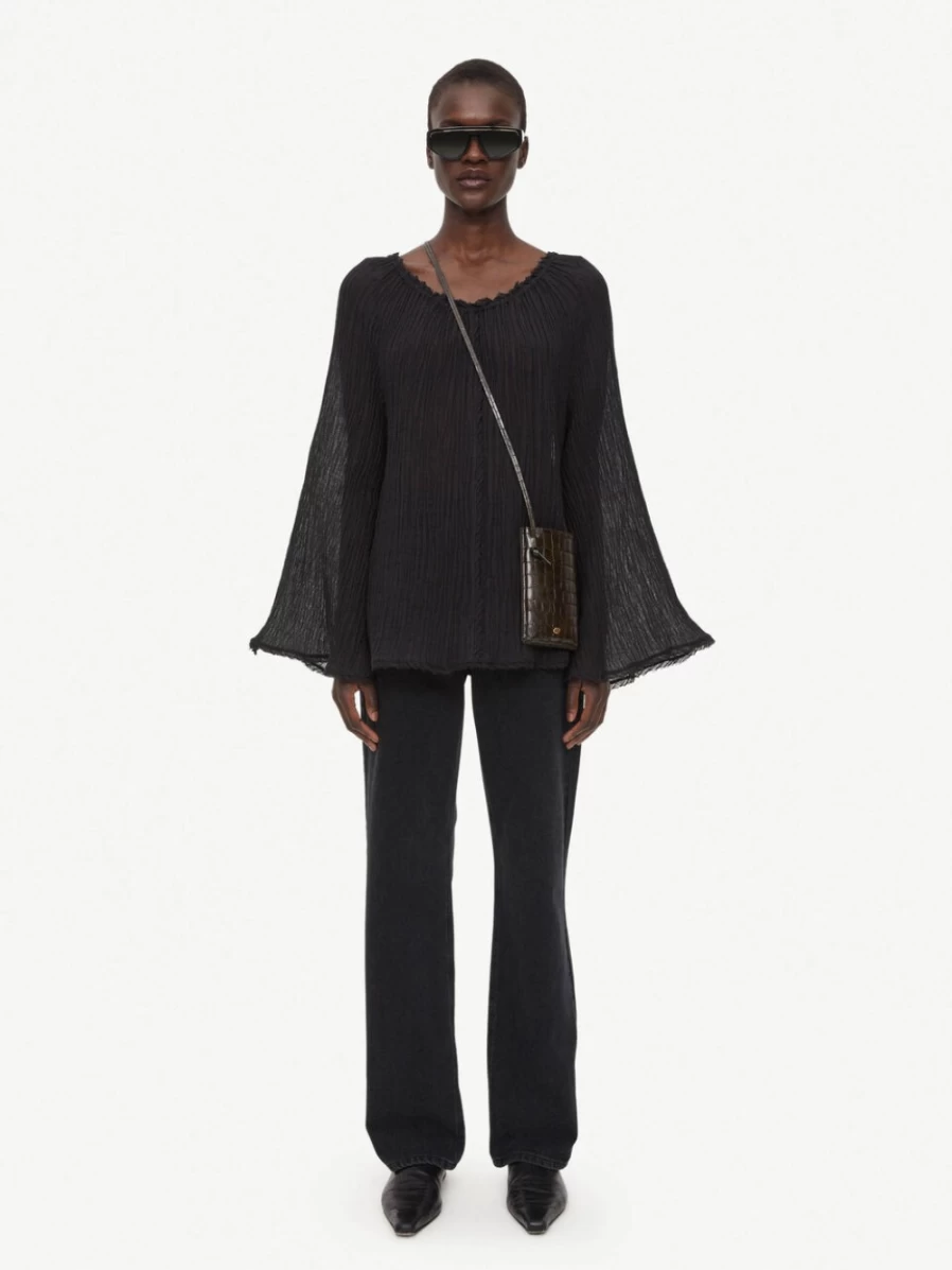 By Malene Birger Women's Havanna Blouse in Black - Elegant Feminine Top