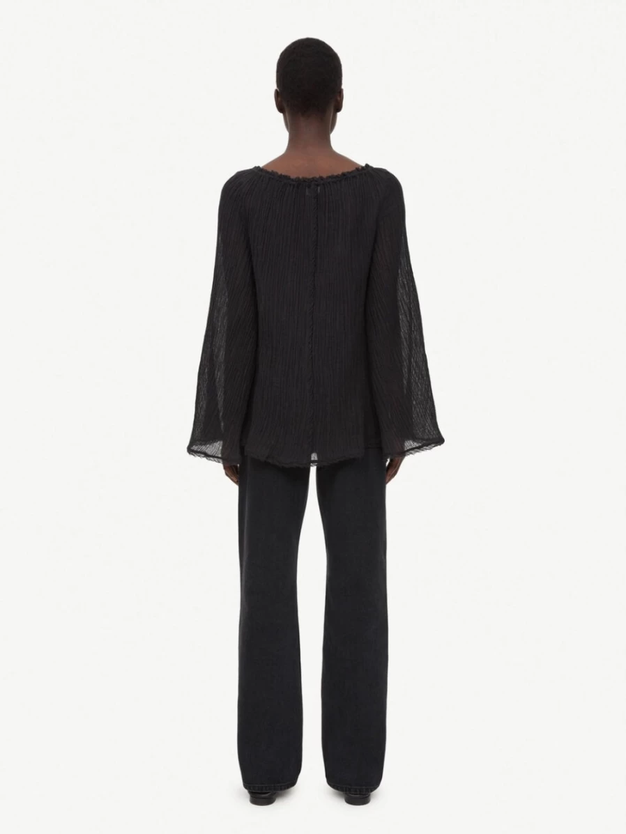 By Malene Birger Women's Havanna Blouse in Black - Elegant Feminine Top
