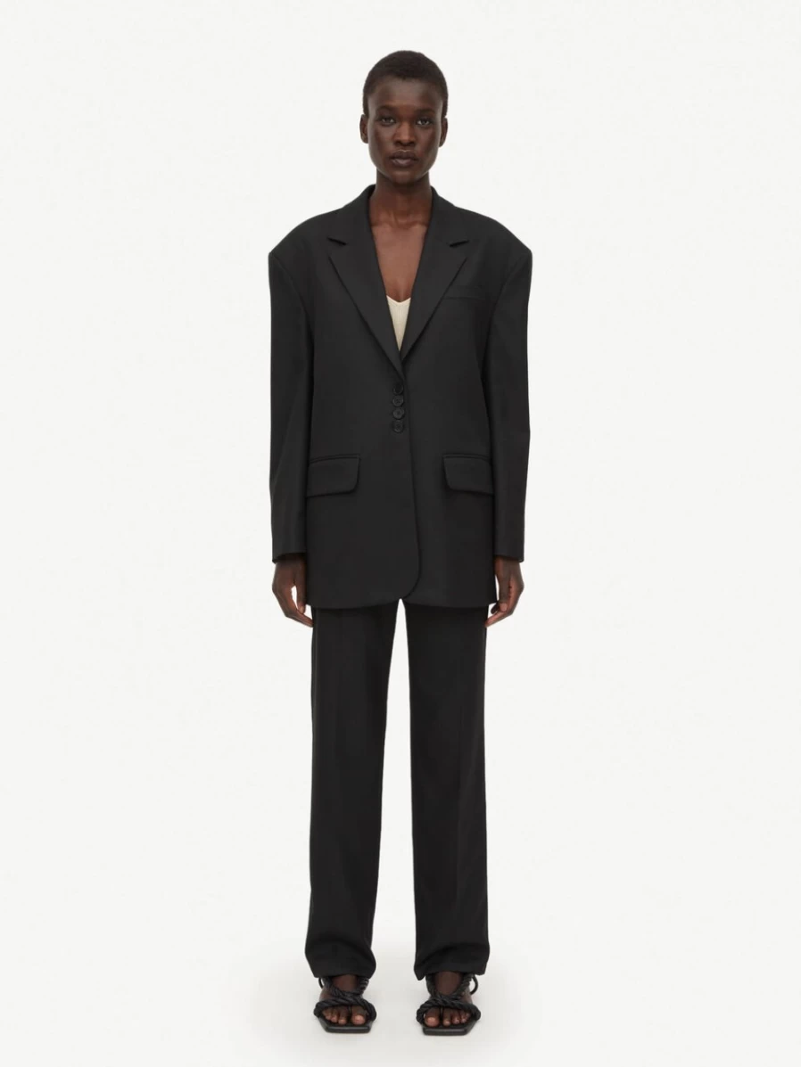 By Malene Birger Women's Black Single-Breasted Blazer - Biena