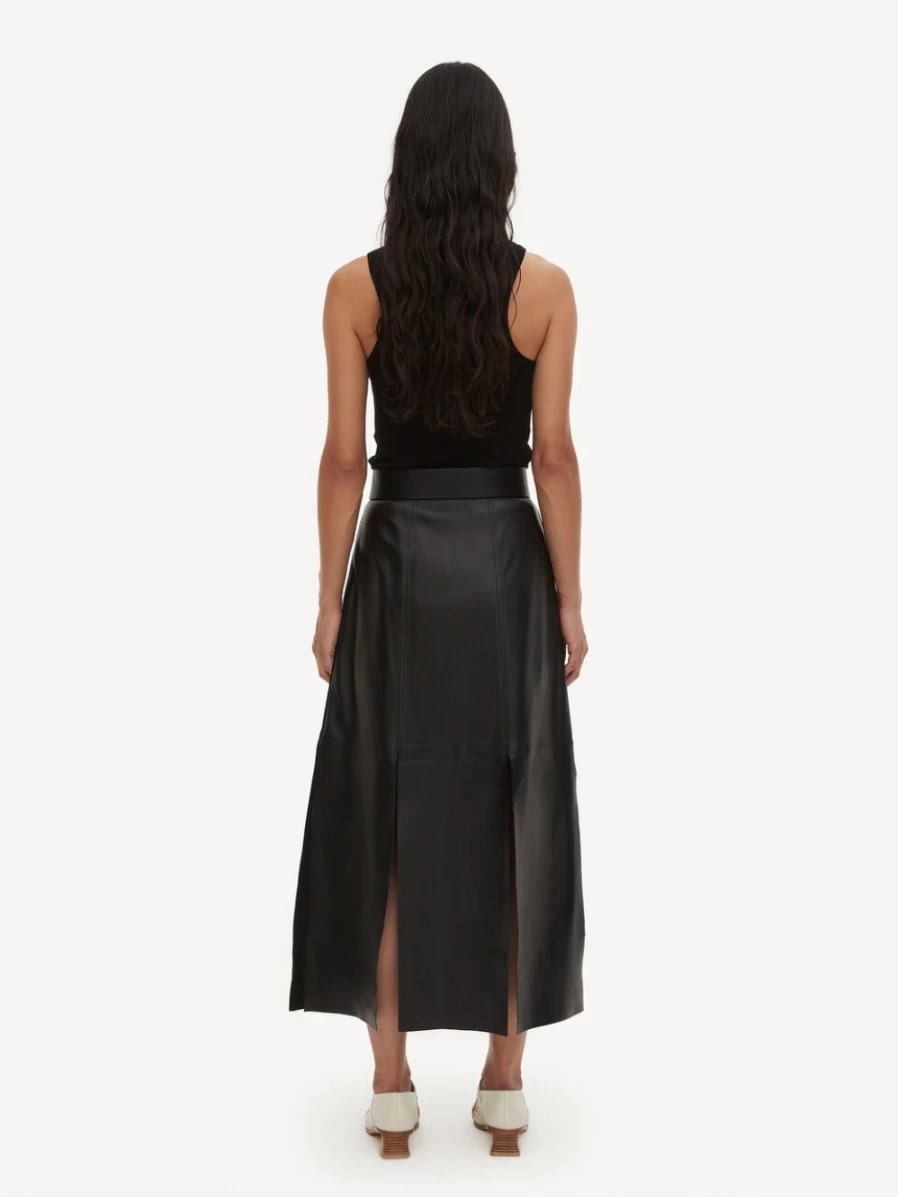By Malene Birger Women's Black Lunes Leather Skirt
