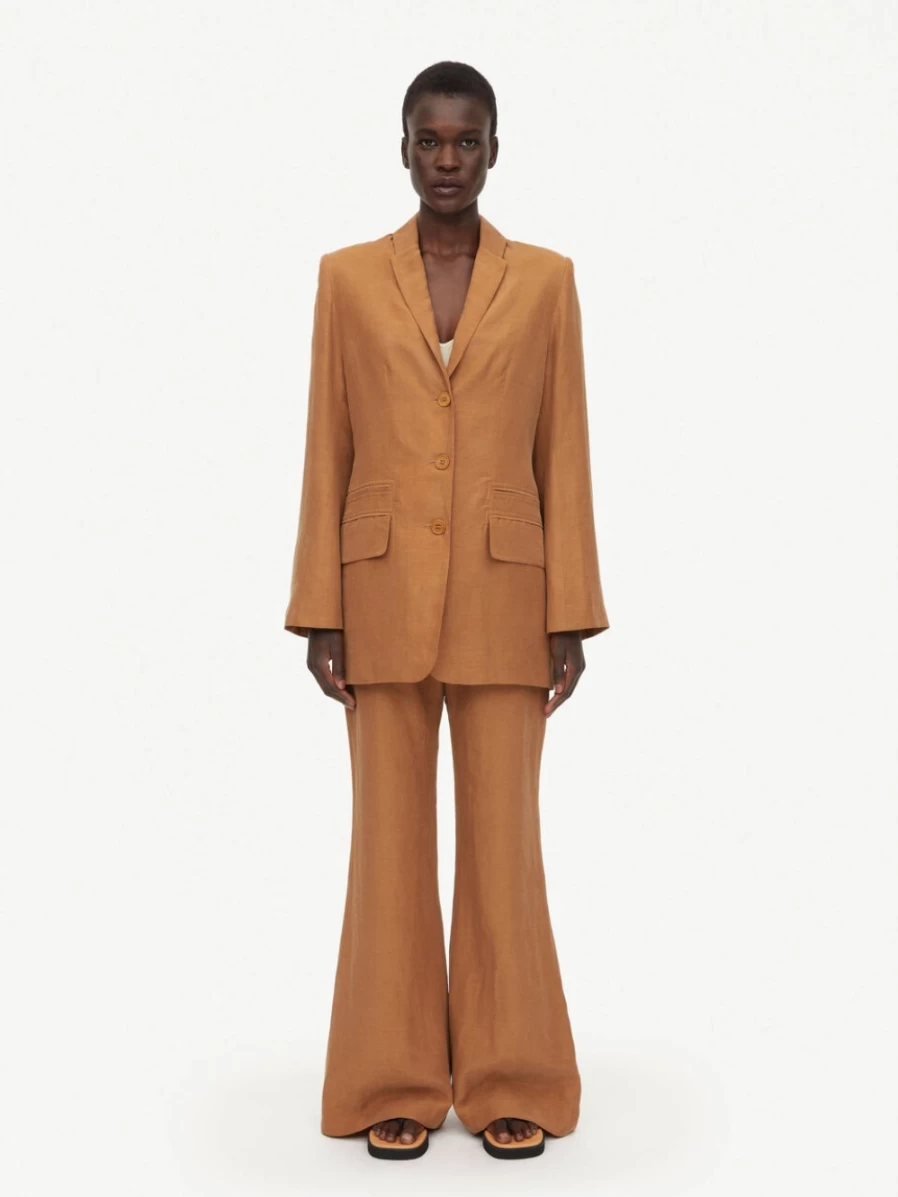 "By Malene Birger Women's Tobacco Brown Porter Blazer"