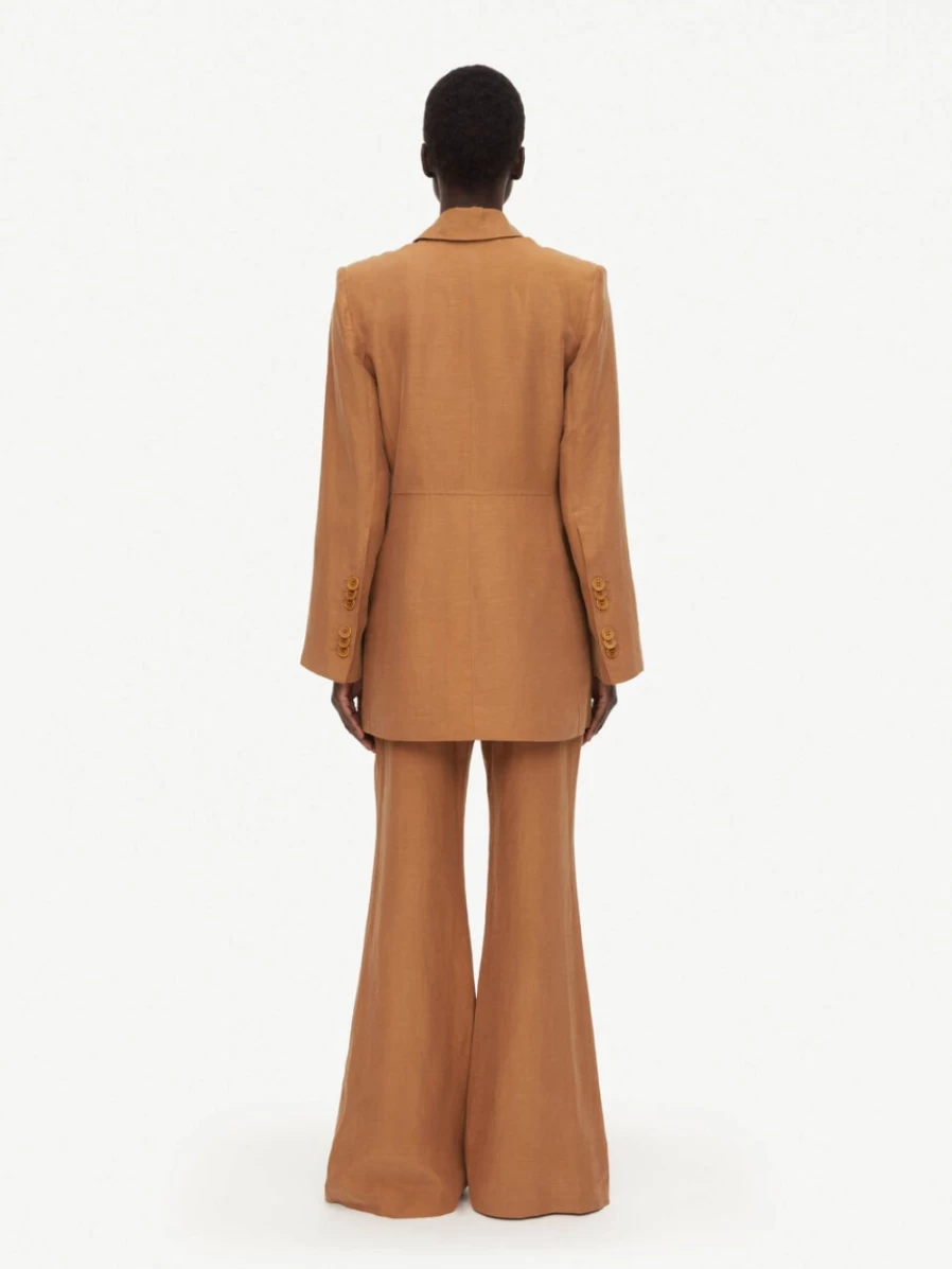 "By Malene Birger Women's Tobacco Brown Porter Blazer"