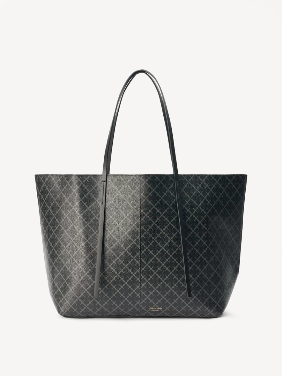 By Malene Birger Women's Charcoal Abi Printed Tote Bag