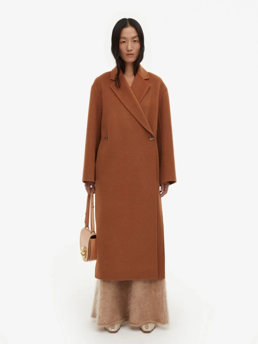 By Malene Birger Women's Ayvian Coat in Dark Tan | Premium Outerwear