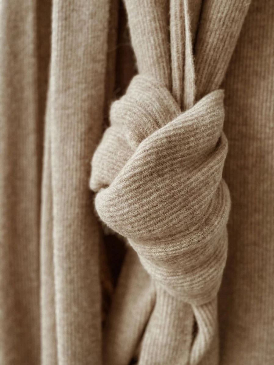 By Malene Birger Blancha Nature Throw Blanket for Women - Luxurious Soft Wool Blend
