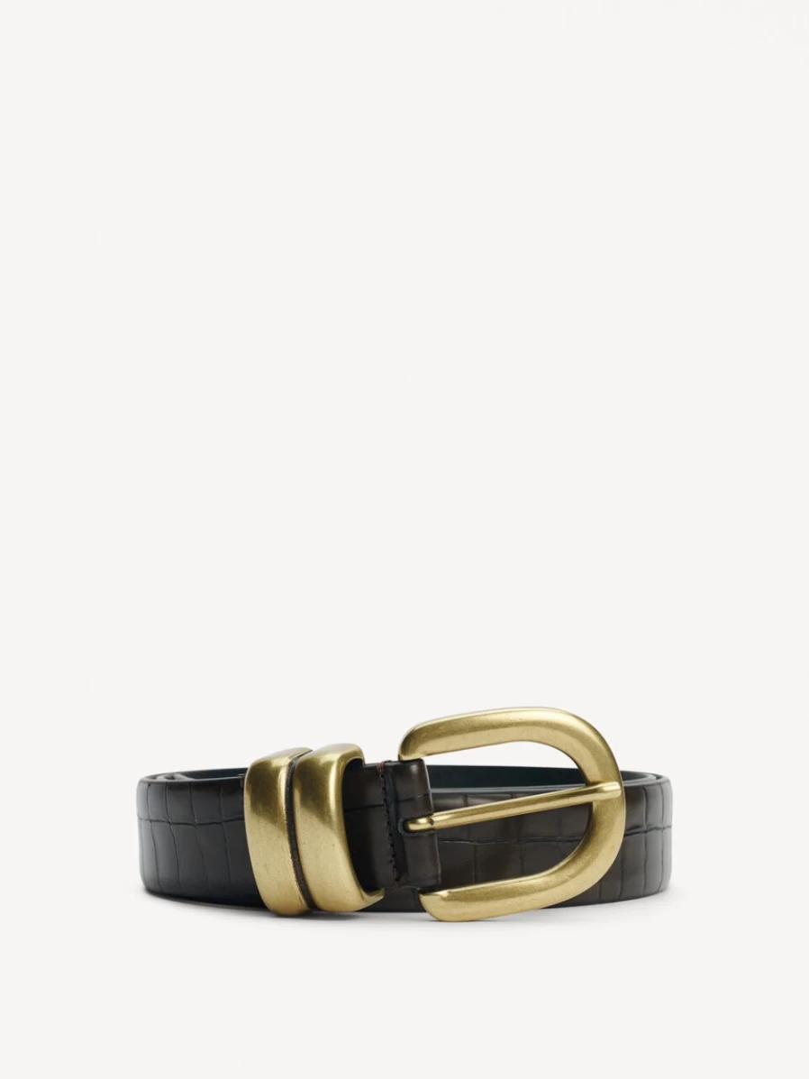 By Malene Birger Women's Dusty Brown Zoira Genuine Leather Belt
