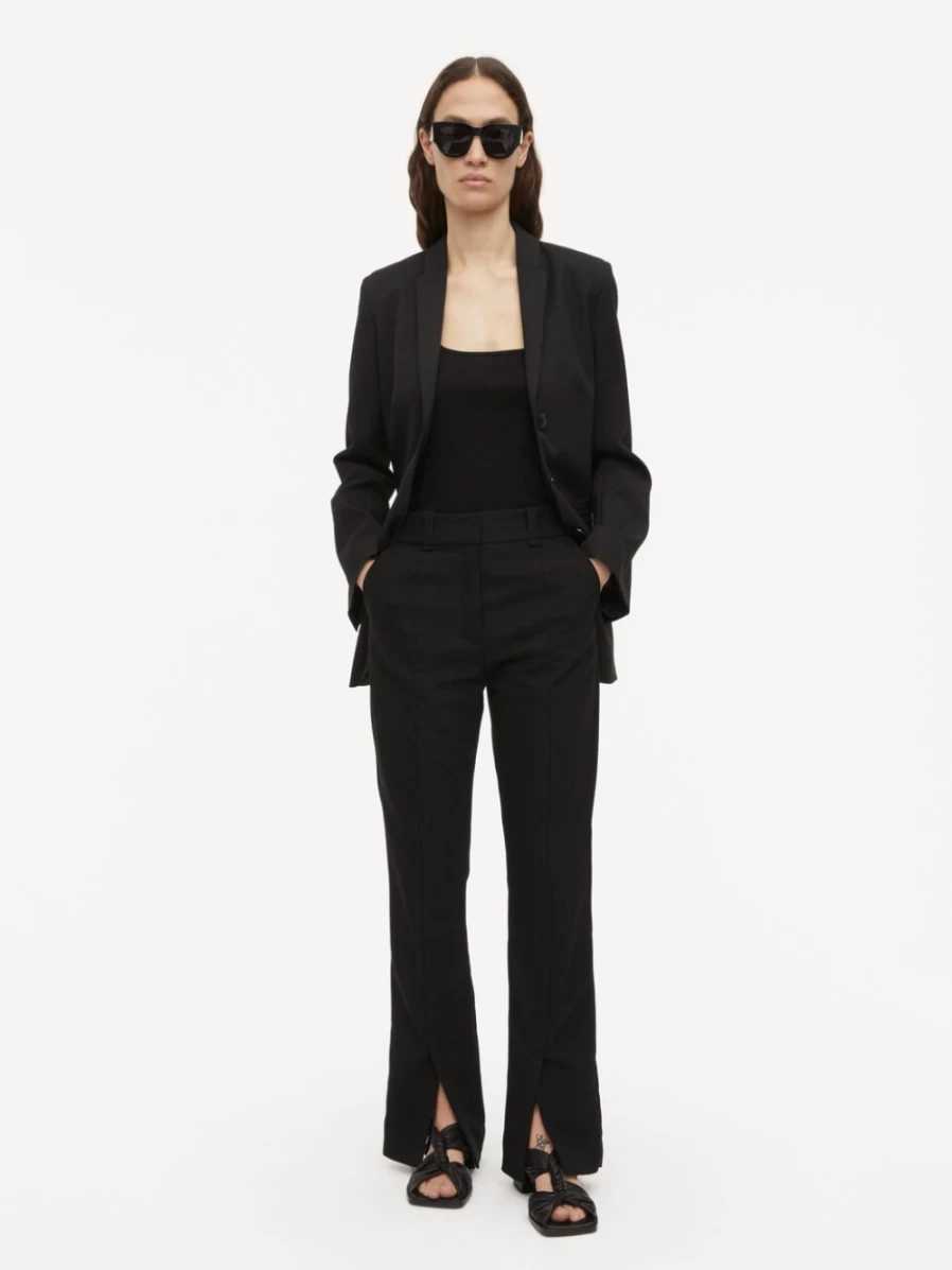 By Malene Birger Orianna High-Waisted Black Trousers for Women