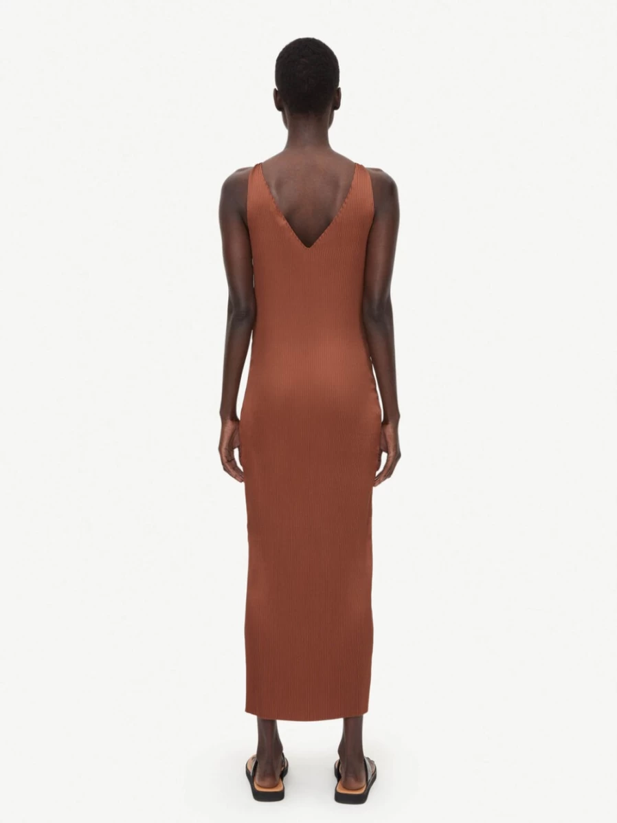 By Malene Birger Women's Varsa Maxi Dress in Dark Tan - Elegant Long Boho Chic Style