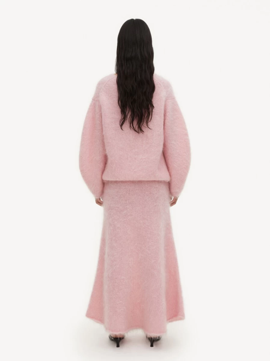 By Malene Birger Women's Hevina Maxi Skirt in Bubble Pink - Elegant Long Flowy Skirt
