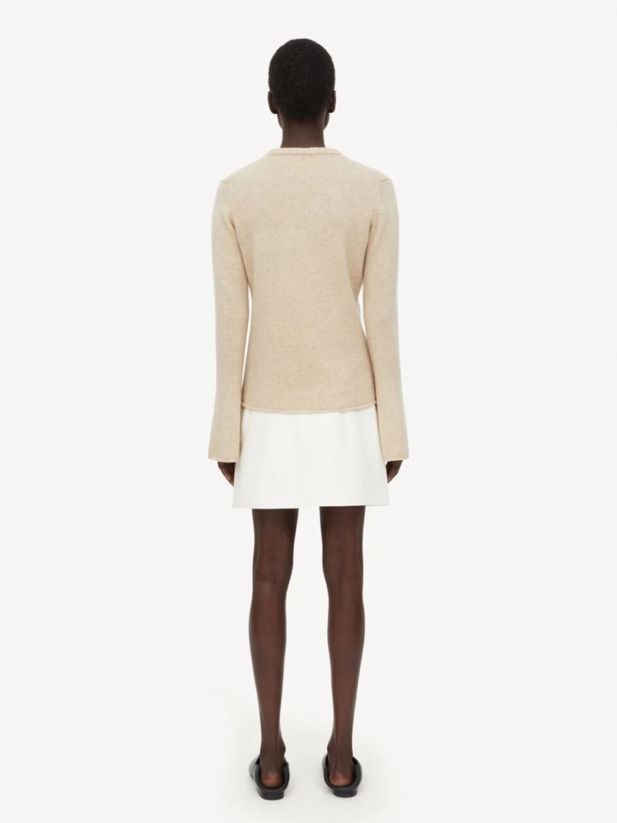 By Malene Birger Women's Twill Beige Cirane Wool Cardigan Sweater