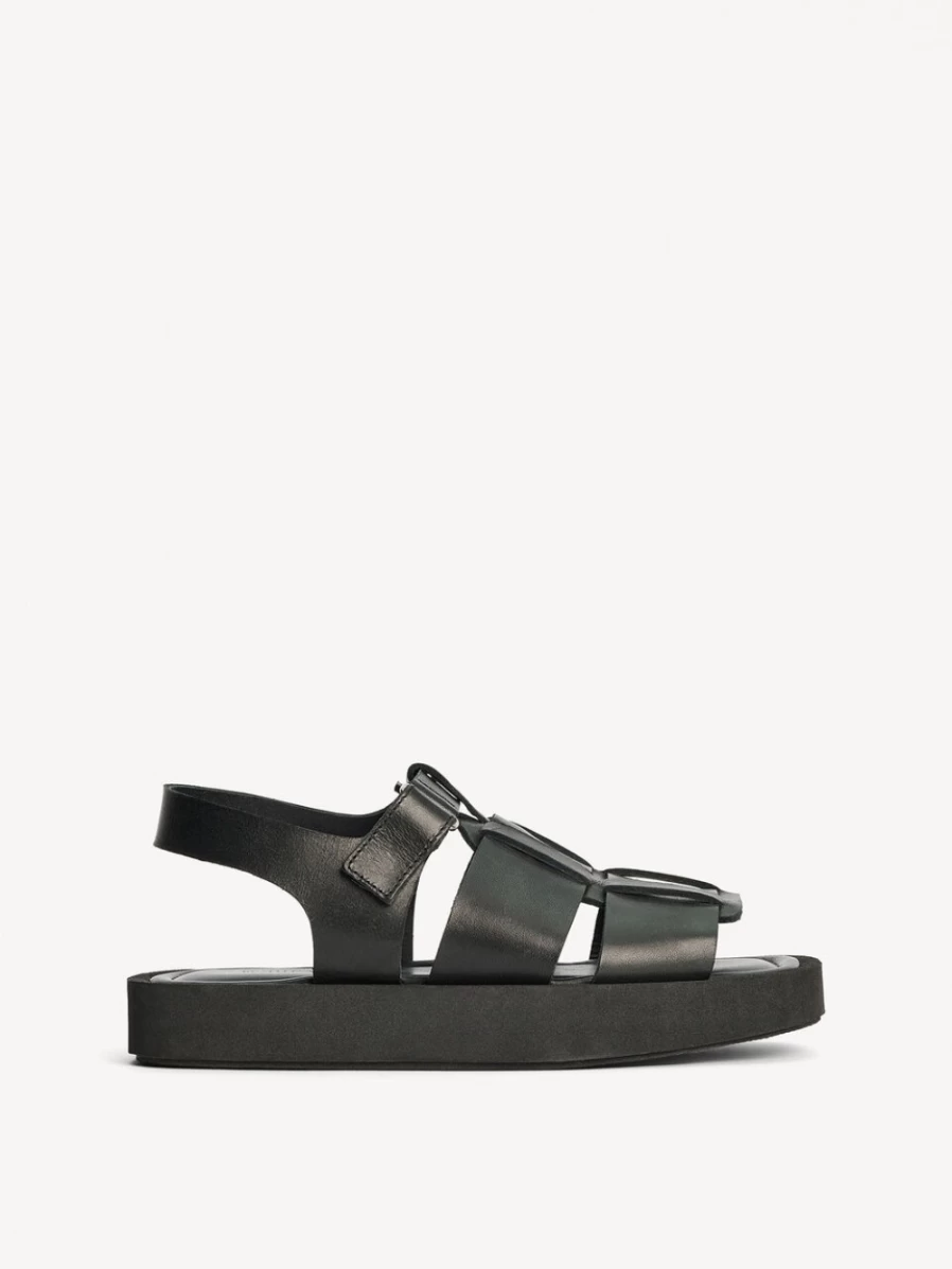 By Malene Birger Women's Kleva Black Leather Sandals