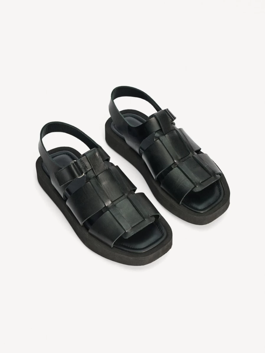By Malene Birger Women's Kleva Black Leather Sandals