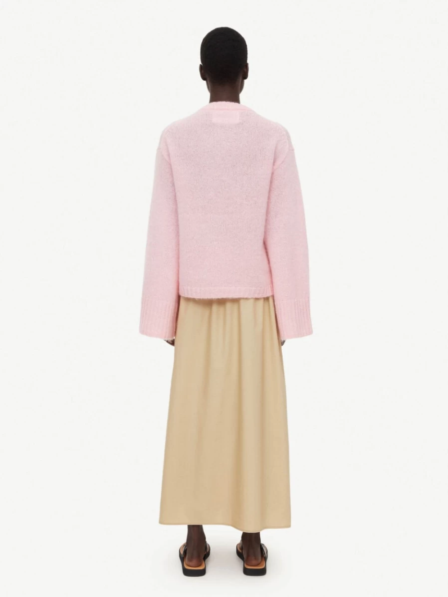 By Malene Birger Women's Cierra Sweater in Bubble Pink | Soft Knit Pullover