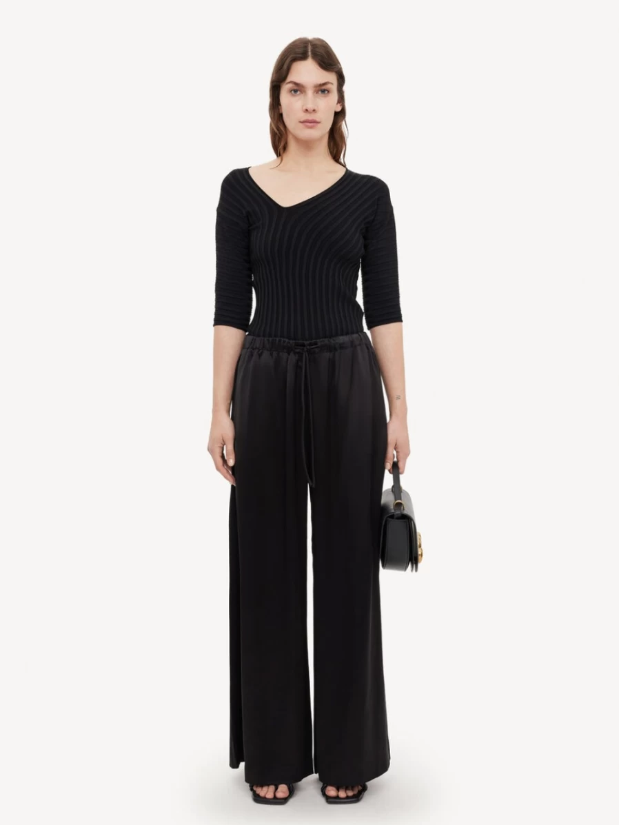 By Malene Birger Women's Black High-Waisted Chlorella Trousers