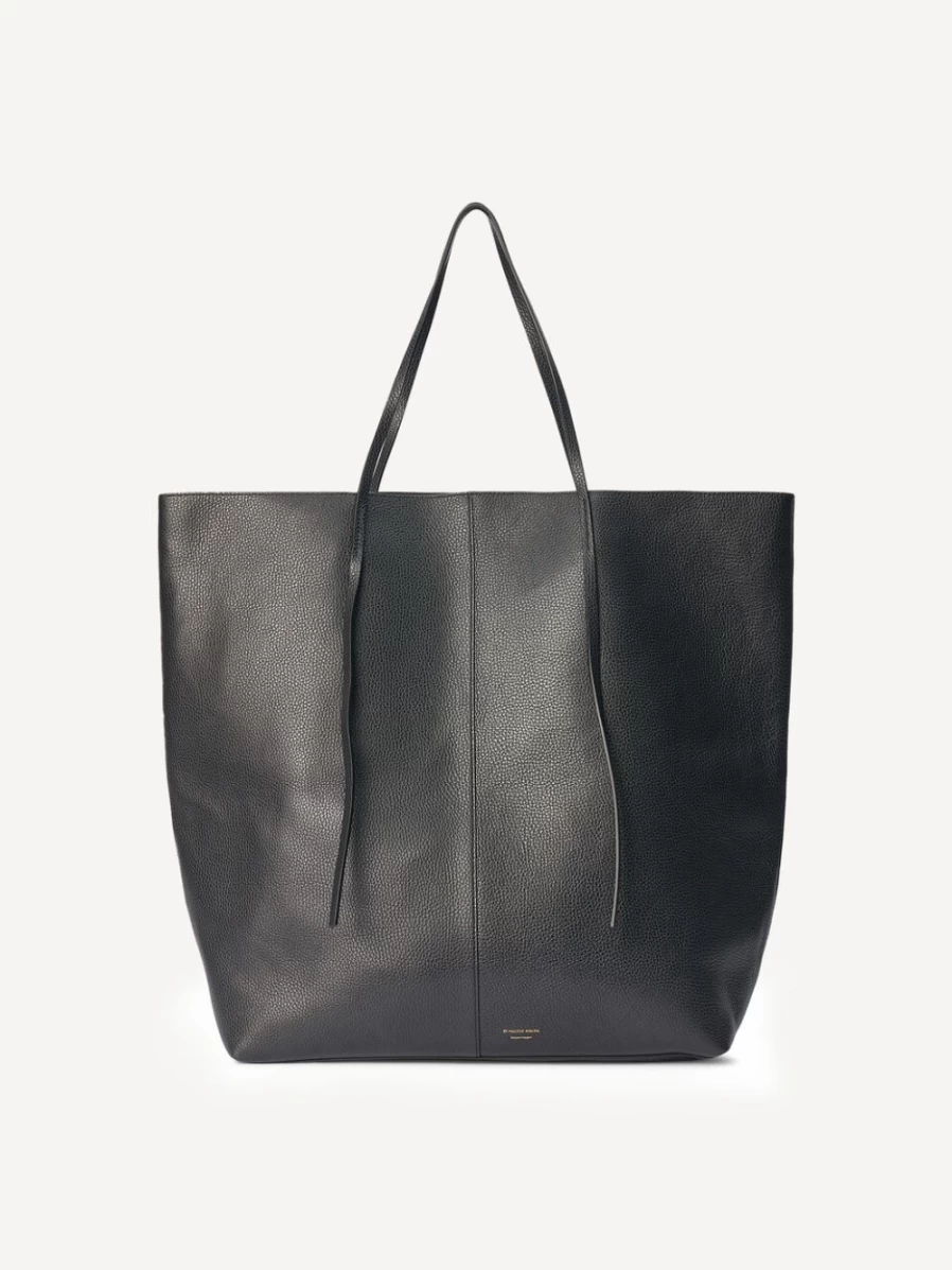 By Malene Birger Abillos Black Leather Tote Bag for Women