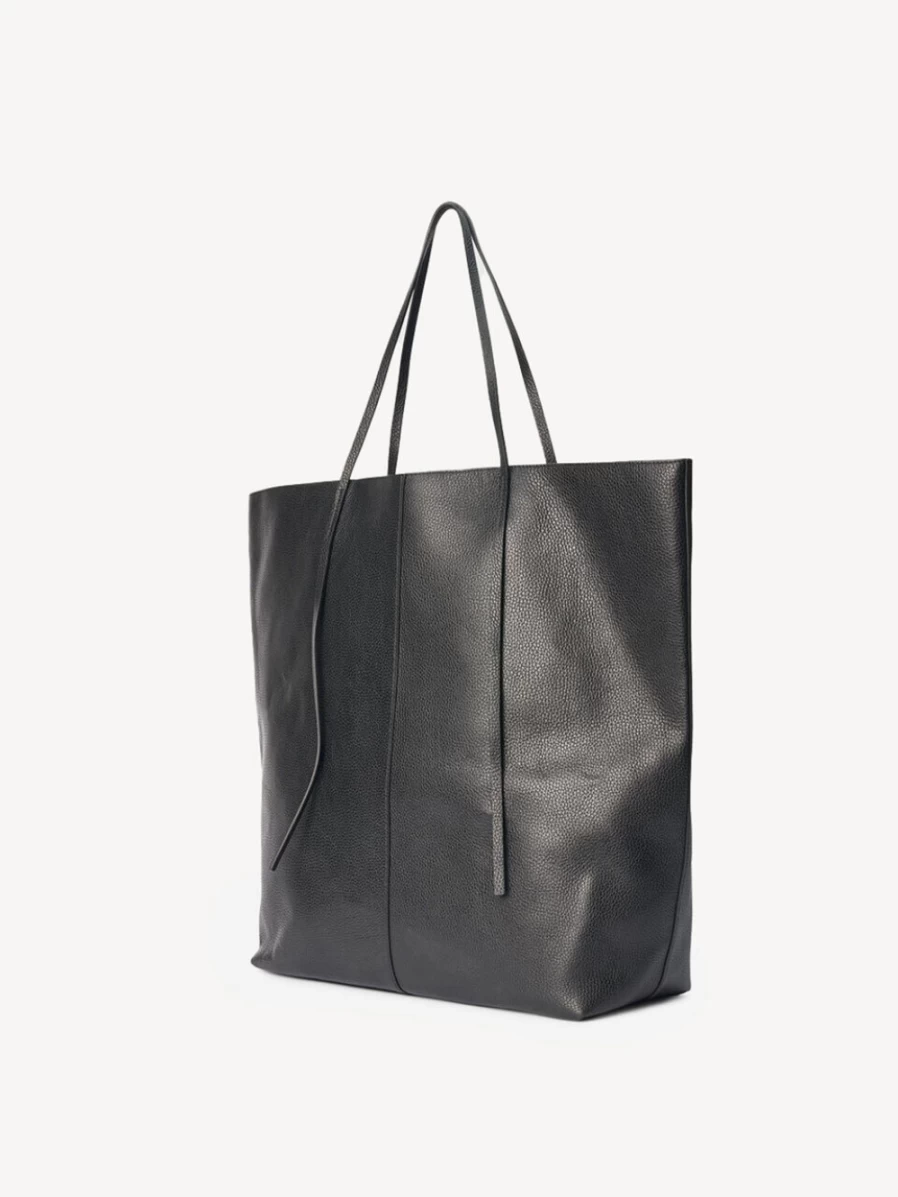 By Malene Birger Abillos Black Leather Tote Bag for Women