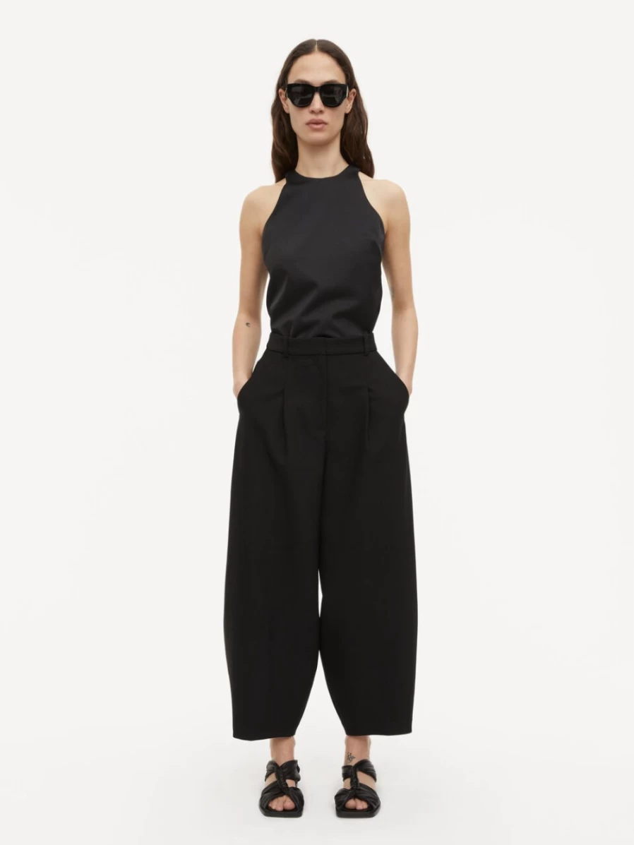 By Malene Birger Haylen High-Waisted Black Trousers for Women