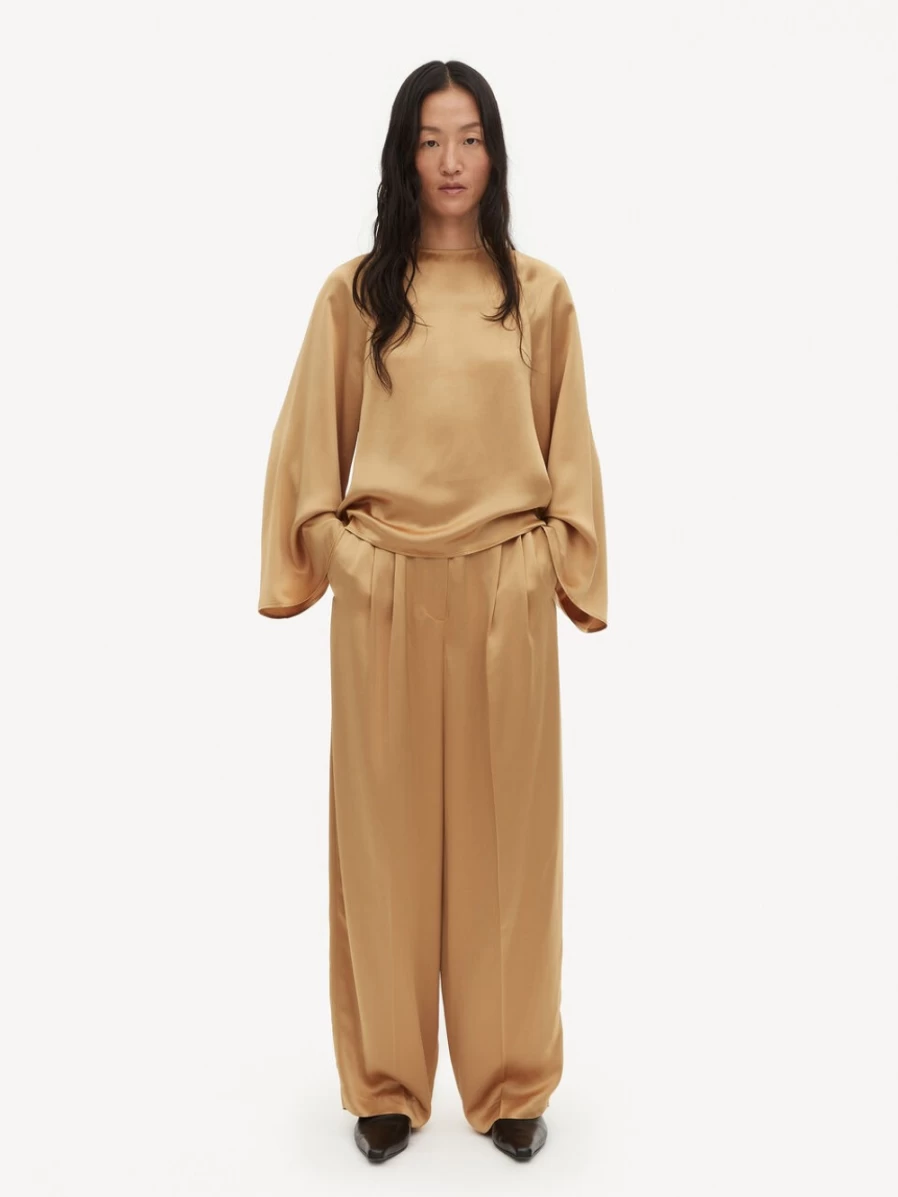 By Malene Birger Women's Light Camel High-Waisted Fallapella Trousers