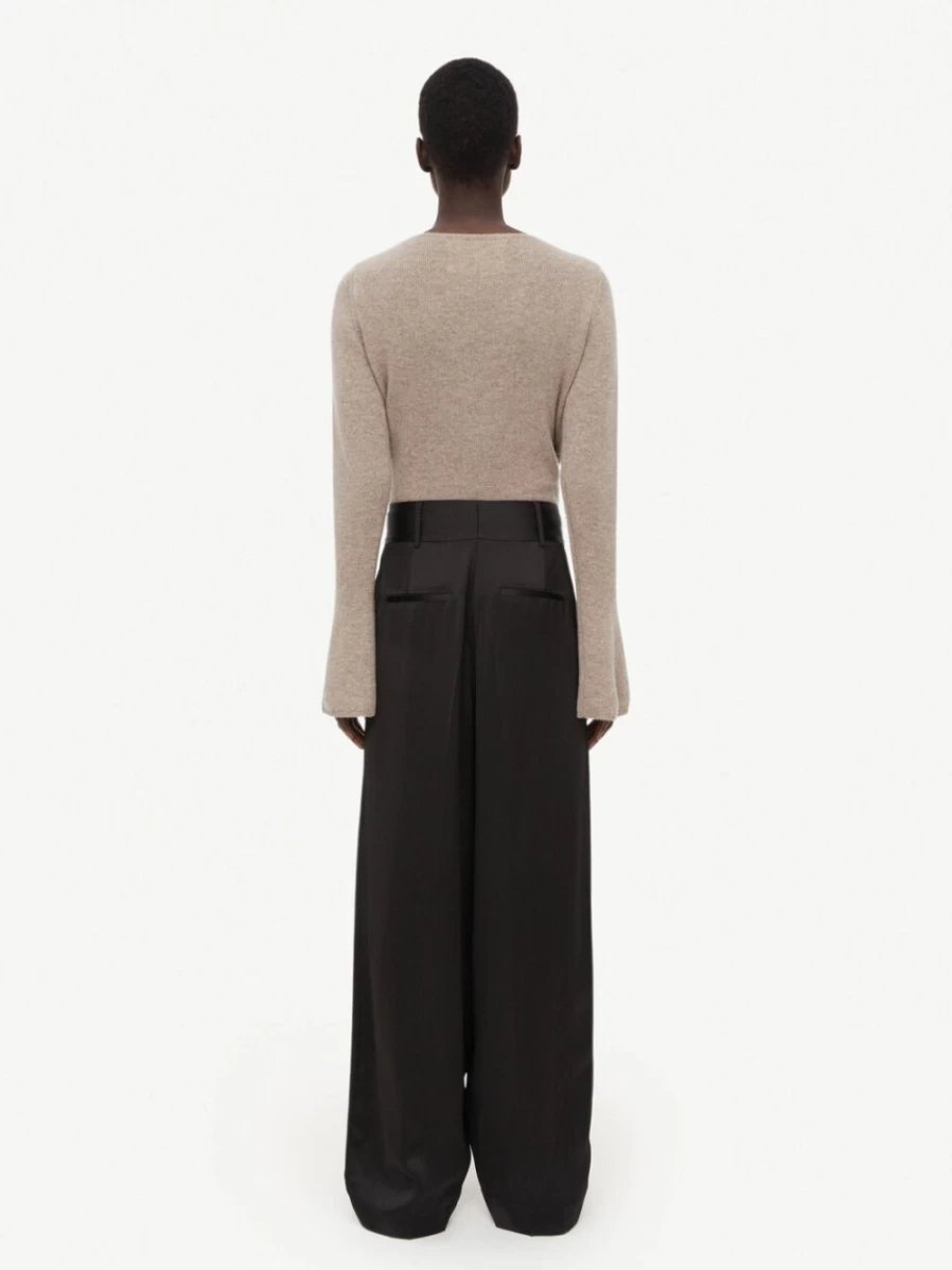 By Malene Birger Fallapella High-Waisted Black Trousers for Women