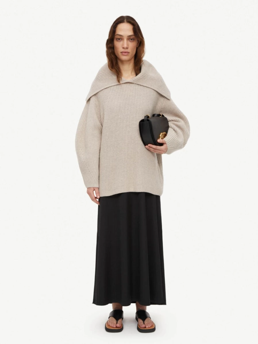 By Malene Birger Women's Oyster Gray Fevila Oversized Sweater