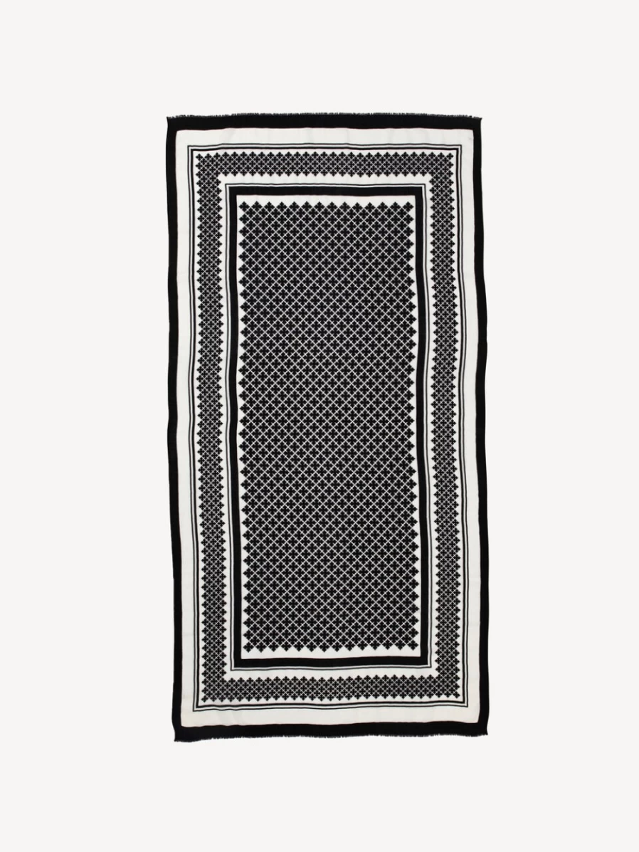 By Malene Birger Julee Black Wool Scarf for Women - Warm & Stylish Winter Accessory