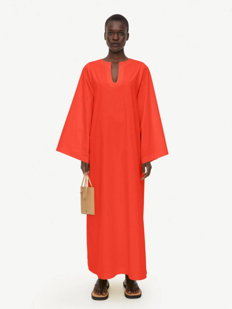By Malene Birger Women's Orange Kayia Maxi Dress - Elegant Long Summer Dress
