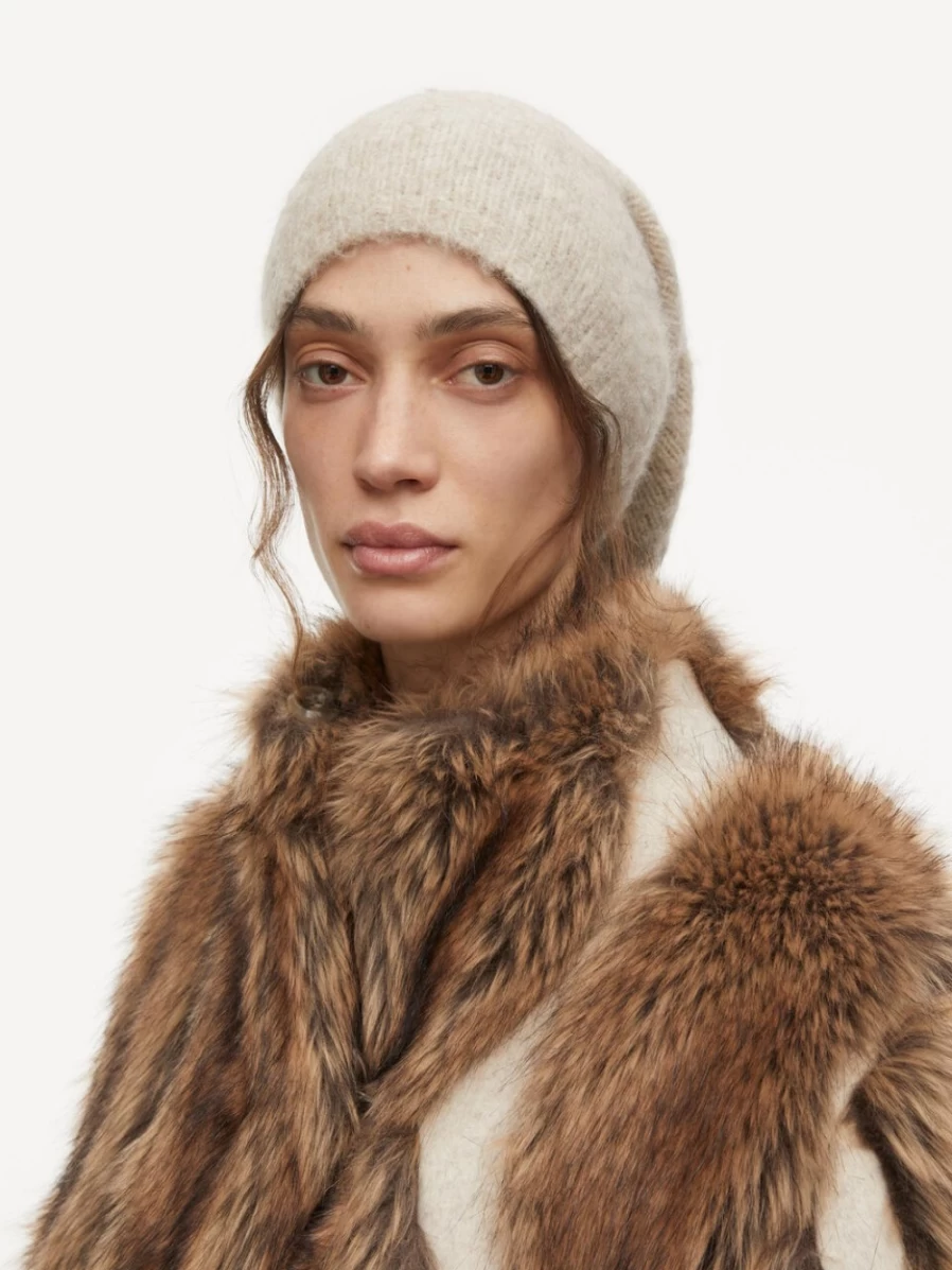 By Malene Birger Felime Beanie for Women - Marble Knit Winter Hat