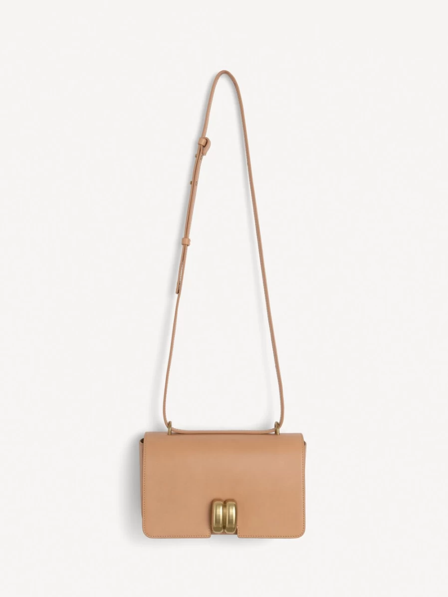 By Malene Birger Women's Tan Leather Shoulder Bag - Noval Design