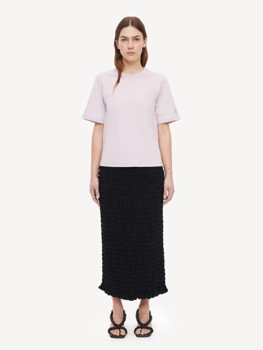 By Malene Birger Women's Pastel Violet Cotton T-Shirt | Hedil Collection